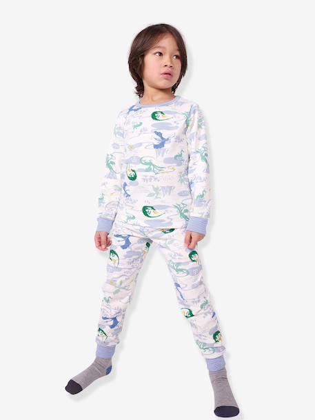 Dragon print pyjamas by PETIT BATEAU white 
