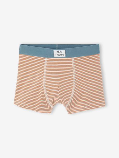 Pack of 5 boxers for boys beige 