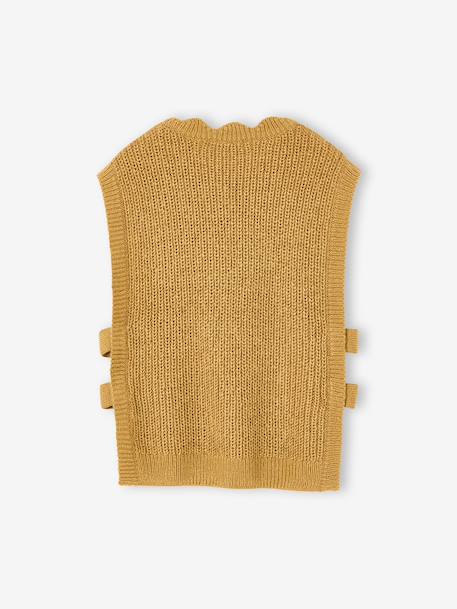 Fancy Sleeveless Jumper for Girls navy blue+olive 