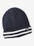 Hat, snood and gloves set for boys marl grey+night blue 