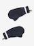 Hat, snood and gloves set for boys marl grey+night blue 