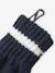 Hat, snood and gloves set for boys marl grey+night blue 