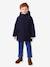 Mid-length parka for kids by PETIT BATEAU navy blue 
