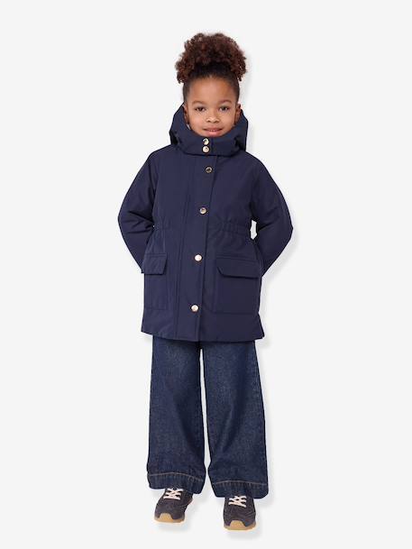 Mid-length parka by CYRILLUS navy blue 