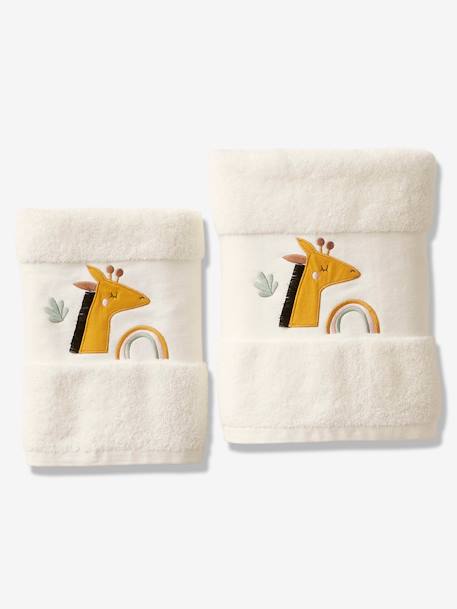 Bath Towel, Giraffe White 