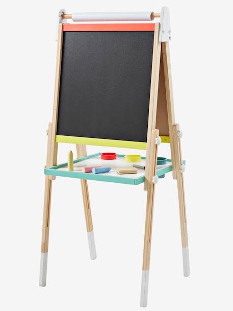 3-in-1 Foldable Board, Adjustable Height  - Wood FSC®100% Certified PINK MEDIUM SOLID+white+Wood/Multi 