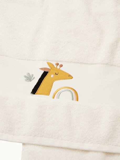 Bath Towel, Giraffe White 