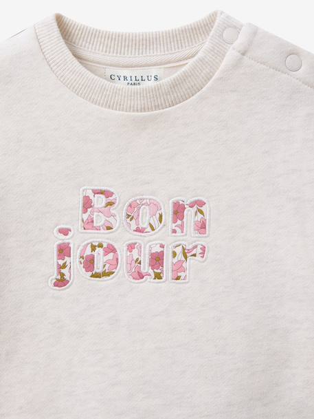 Sweatshirt for baby Bon jour by CYRILLUS rose 