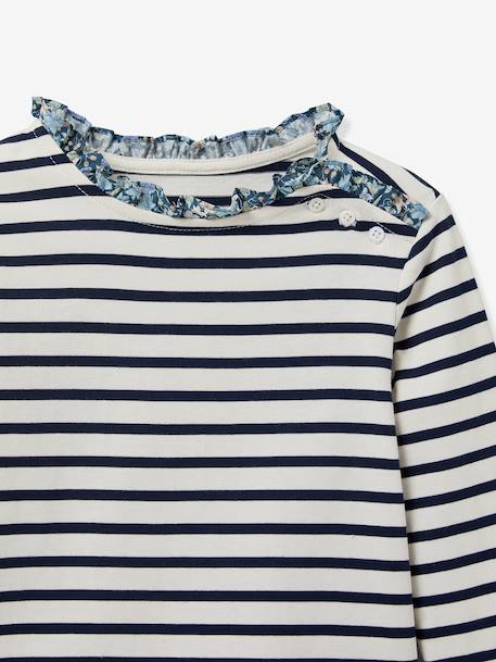 T-shirt by CYRILLUS navy blue+red 