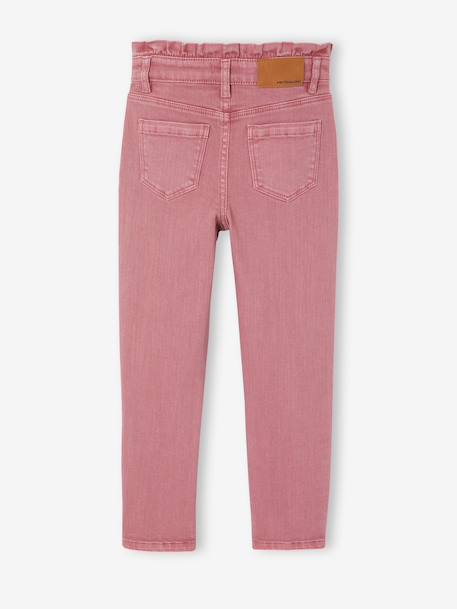 Slim trousers for girls ink blue+mauve 