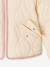 Lightweight puffer jacket for girls dusky pink+vanilla 