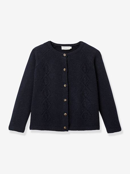Cable cardigan by CYRILLUS navy blue 