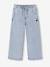 Wide-leg trousers for girls bleached denim+medium blue 