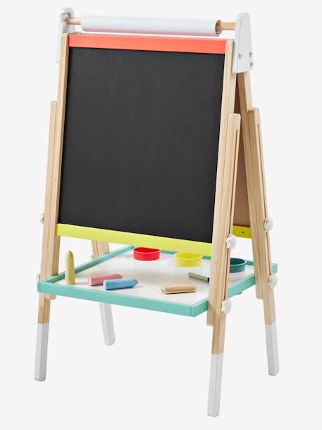 3-in-1 Foldable Board, Adjustable Height  - Wood FSC®100% Certified PINK MEDIUM SOLID+white+Wood/Multi 