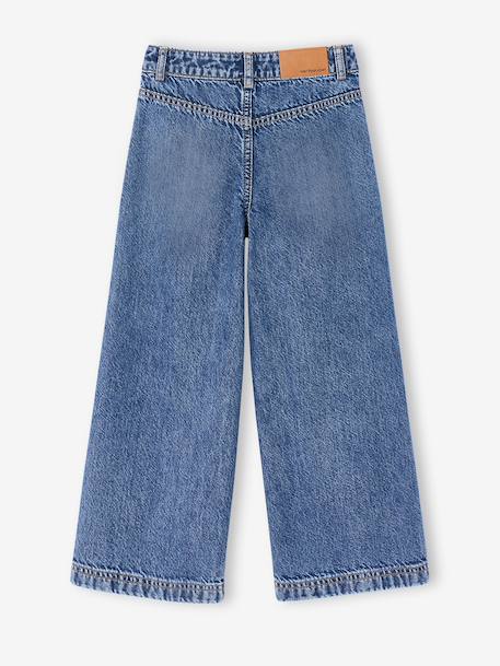 Wide-leg jeans for girls brut denim+medium blue 
