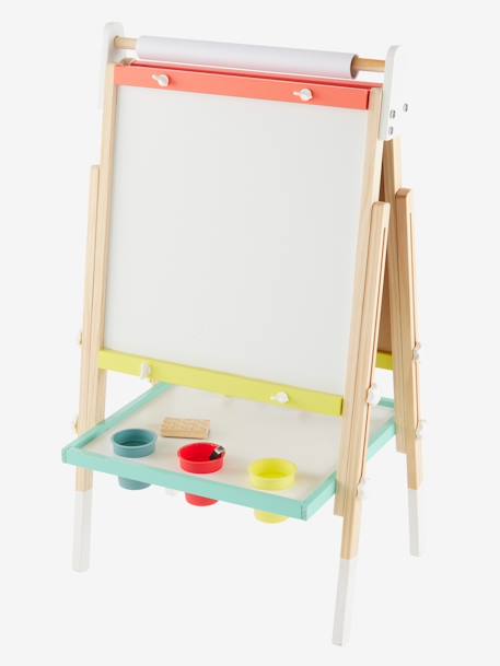 3-in-1 Foldable Board, Adjustable Height  - Wood FSC®100% Certified PINK MEDIUM SOLID+white+Wood/Multi 