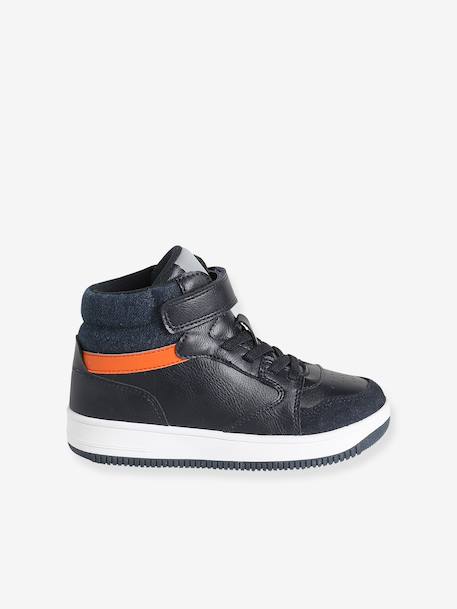 High-top trainers for boys navy blue 