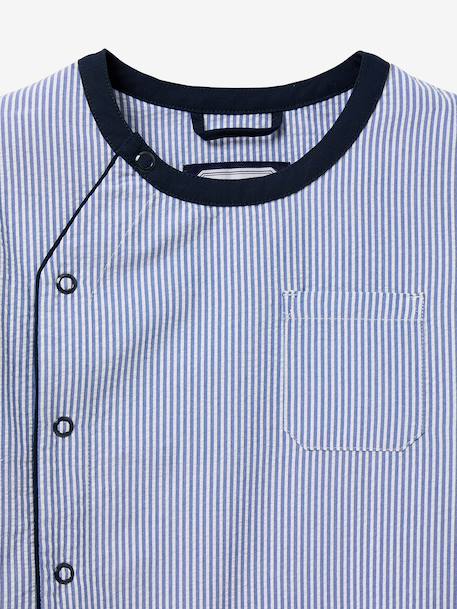 Striped apron by CYRILLUS blue 