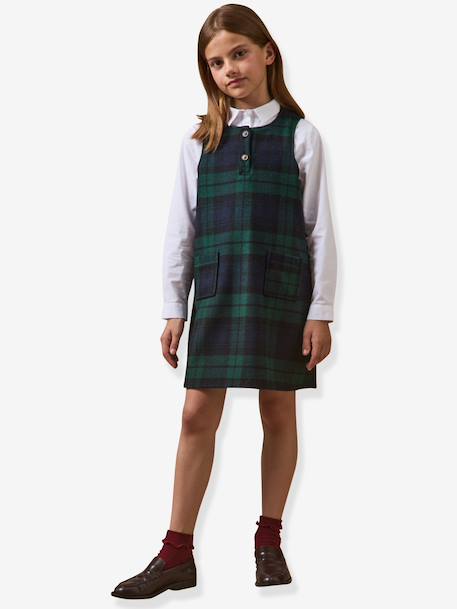 Checked dress by CYRILLUS green 