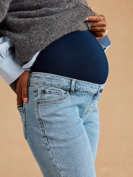 Maternity mom jeans black denim+stone 