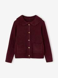 Girls-Buttoned collar cardigan for girls
