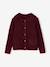 Buttoned collar cardigan for girls bordeaux red 