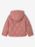 Lightweight puffer jacket for girls dusky pink+vanilla 