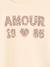 Long-sleeved T-shirt for girls ecru+mauve 