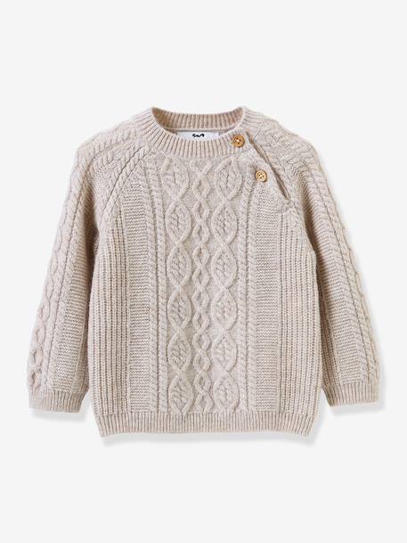 Cable knit jumper by CYRILLUS beige 