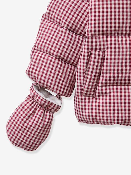 Gingham puffer jacket by CYRILLUS red 