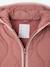 Lightweight puffer jacket for girls dusky pink+vanilla 