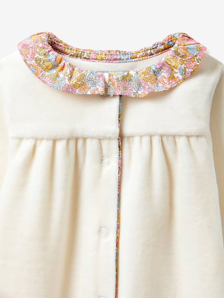 Pyjamas with frill collar by CYRILLUS rose 