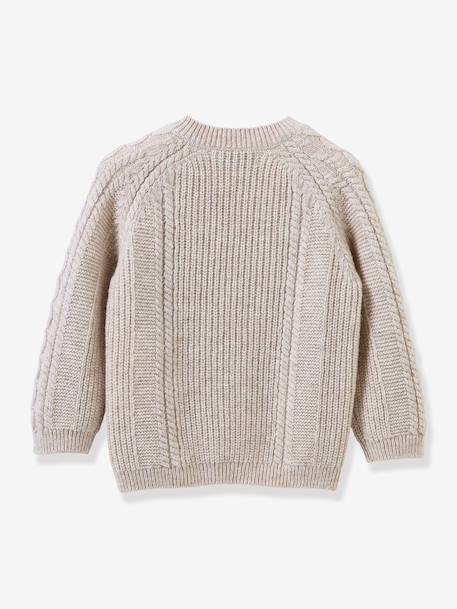 Cable knit jumper by CYRILLUS beige 