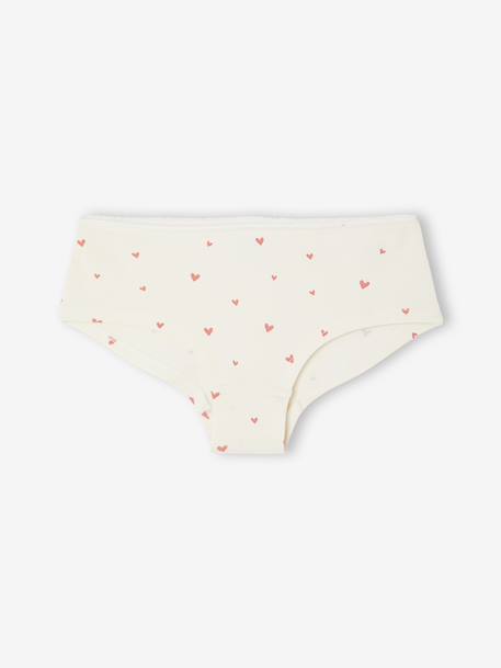 Pack of 7 shorties for girls beige 