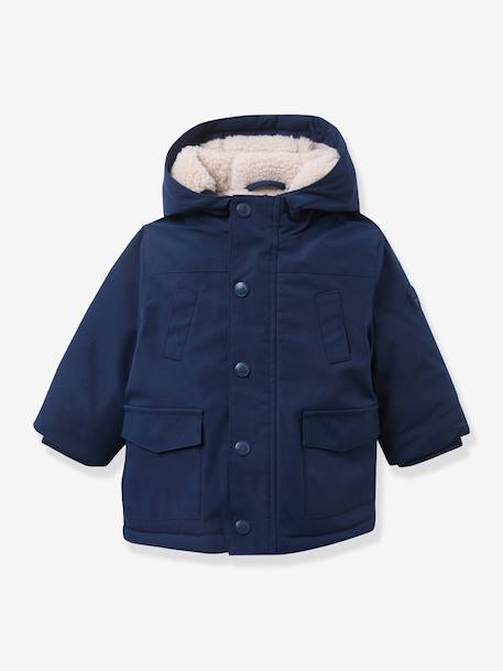 Sherpa parka by CYRILLUS navy blue 