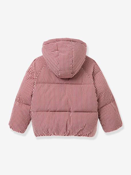 Gingham puffer jacket by CYRILLUS red 