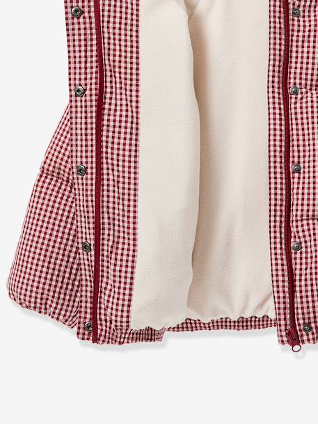 Gingham puffer jacket by CYRILLUS red 