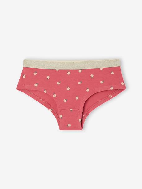 Pack of 5 shorties for girls old rose 