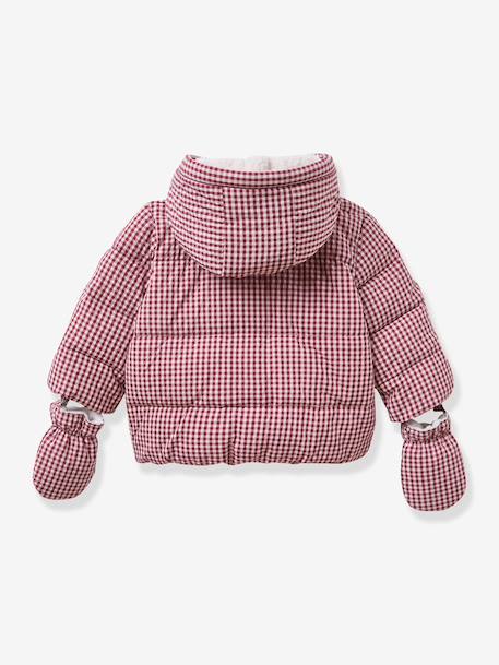 Gingham puffer jacket by CYRILLUS red 
