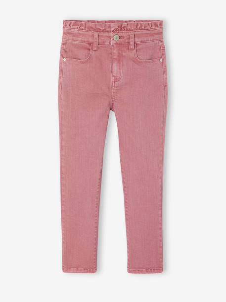 Slim trousers for girls ink blue+mauve 