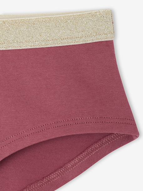 Pack of 5 shorties for girls old rose 