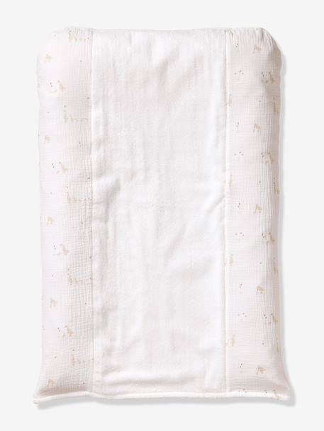 Cotton muslin changing mat ecru 