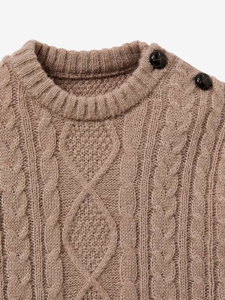 Cable knit jumper by CYRILLUS ecru 