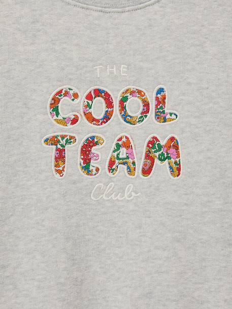 Sweatshirt Cool Team for girls by CYRILLUS grey 