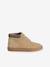 High-Top Leather Trainers with Laces, for Boys beige+navy blue 