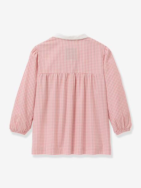 Gingham smock by CYRILLUS light pink 