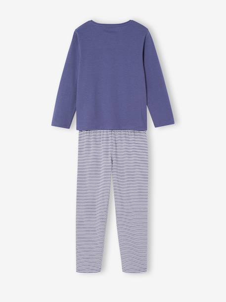 Pack of 2 long pyjamas for girls slate blue 