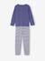 Pack of 2 long pyjamas for girls slate blue 
