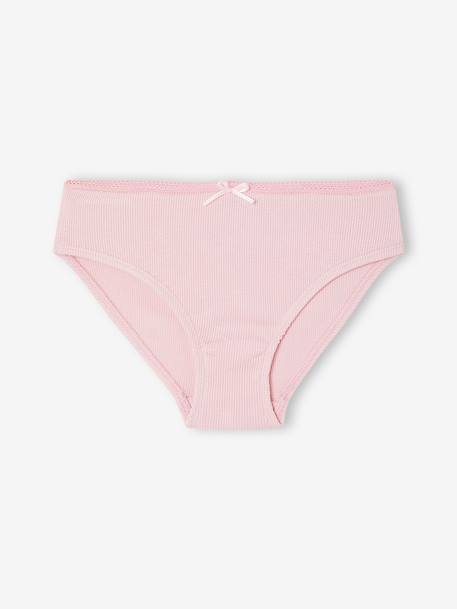 Pack of 5 briefs for girls beige 