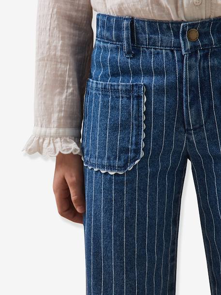 Striped trousers by CYRILLUS navy blue 
